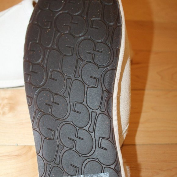 NEW UGG PEARLE SUEDE SHEARLING‎ SLIP ON SLIPPERS CREAM - Picture 6 of 6